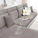 Axyaa Flocking Sofa Seat Cushion Cover Stretch Slipcover for Living Room Decor