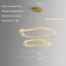 Axyaa Oval Crystal Dimmable Ceiling Chandelier for Villa Bedroom Dining Room