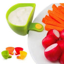 Axyaa Condiment Bowls - Set of 4 Dip Clip Sauce Dishes for Kitchen Gadget