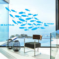 Axyaa Ocean Fish Room Wall Stickers Nursery Décor Glass Door Bathroom Decals