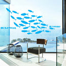 Axyaa Ocean Fish Room Wall Stickers Nursery Décor Glass Door Bathroom Decals
