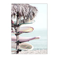 Nordic Beach Surfing Coconut Tree Poster Art Print Modern Home Decor by Axyaa
