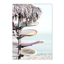 Nordic Beach Surfing Coconut Tree Poster Art Print Modern Home Decor by Axyaa