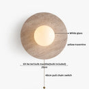 Axyaa Yellow Travertine Stone LED Wall Light - Indoor Luxury Home Decor