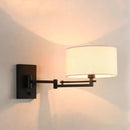 Axyaa Rocker Arm Folding Wall Lamp, Fabric Switch Light for Bedroom, Office, Study