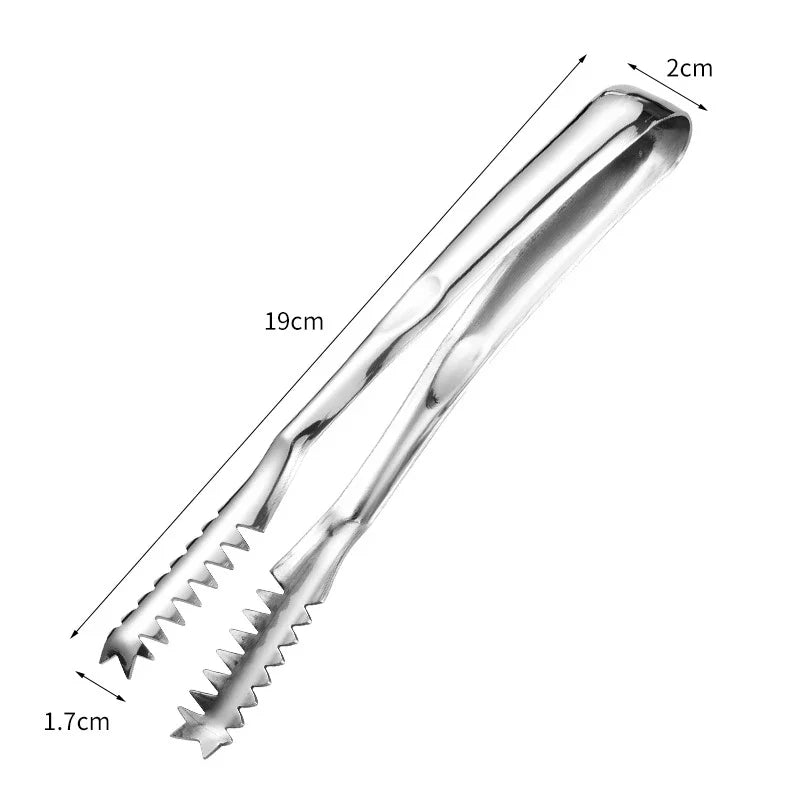 Axyaa Stainless Steel Food Clip Ice Cube Holder Mini Dessert Tongs