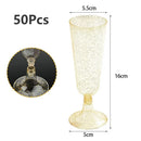Axyaa Champagne Flutes: Disposable Clear Plastic Wine Glasses for Weddings & Parties
