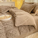 Axyaa Taffeta Velvet Duvet Cover, Cozy Fleece Plush Blanket, 150x200cm Warm Winter Bedding