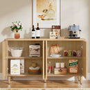 Modern White Sideboard Buffet Table with Storage Doors by Axyaa