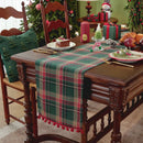 Axyaa Christmas Plaid Jacquard Table Runner for Festive Home Decor