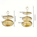 Axyaa 2/3 Layer Stainless Steel Cake Stand Fruit Tray Dessert Rack Gold Silver