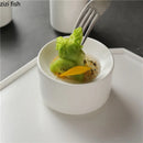 Axyaa Ceramic Dinner Plate Set of 4 Solid Color Tableware