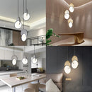 Axyaa Gold LED Circle Chandelier Pendant Lights for Home Decor & Indoor Lighting