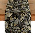 Axyaa Metallic Texture Floral Branches Table Runner for Dining & Dresser Decor