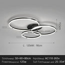 Axyaa Nordic LED Ceiling Light | Modern Minimalist Iron Chandelier for Living Room