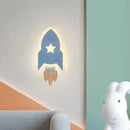 Axyaa Cartoon Rocket LED Wall Lamp Kids Room Decor Sconce