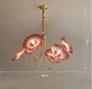 Axyaa Nordic Glass Flower Pendant Light for Home Decor and Restaurant Ambiance