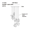 Axyaa Glass Design Ceiling Chandelier Suspension Light for Living Room