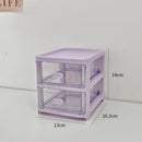 Axyaa Clear Plastic Desktop Organizer with Drawers for Office, School, and Makeup Storage