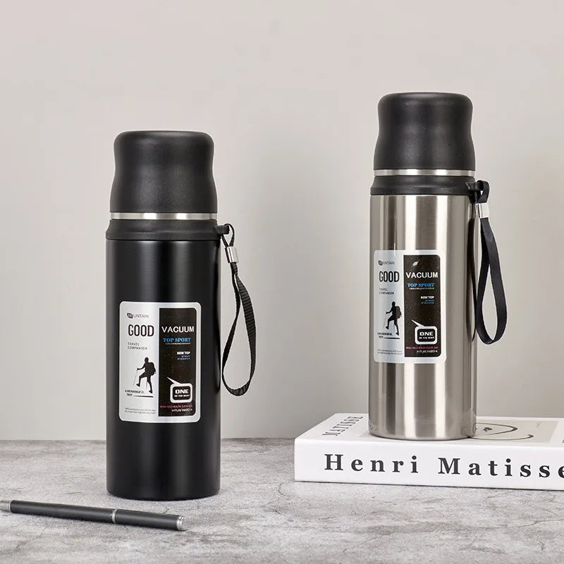 Axyaa Stainless Steel Vacuum Flask - Large Capacity Thermal Bottle