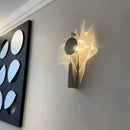 Axyaa Chrome LED Wall Light: Modern Science Fiction Lamp for Home Decor