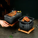 Axya Mini Tea Cooker & Portable Charcoal Grill - Korean BBQ Oven with Cast Iron Dish
