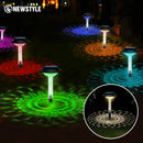 Axyaa Solar Pathway Lights: Bright RGB Color Outdoor Landscape Lighting