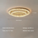 Axyaa Crystal Chandelier Ceiling Light Modern Dimmable Steel Led Luminarias