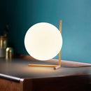 Axyaa Glass Ball Desk Lamp, Minimalist Design, E27 Bulb, Fashionable Home Decor
