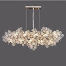 Axyaa Modern Glass LED Chandelier: Elegant Lighting for Living, Dining, Bedroom & Study