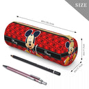 Axyaa Leather Mickey Mouse Minnie Pencil Case - Big Capacity School Supplies