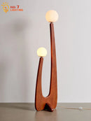 Axyaa Solid Wood LED Floor Lamp for Home Decor Living Room Bedroom