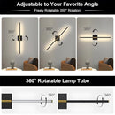Axyaa 3CCT Wireless LED Wall Sconce with Touch Switch ON/OFF