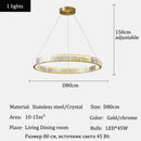 Axyaa Circular Ring Chandelier Pendant Light for Living Dining Bedroom Home Decor