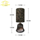 Axyaa Ceramic Fabric Art Table Lamp LED E27 Retro Style Desk Light