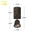 Axyaa Ceramic Fabric LED Table Lamp - French Design Medieval Retro Style