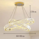 Axyaa Crystal Chandelier Pendant Light for Living Room Dining Room Ceiling Lighting