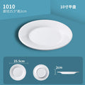 Axyaa White Melamine Dinner Plate Set - Western Steak Tray - Tableware Dish Plates