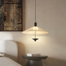 Axyaa Fabric Hanging Chandelier Light Fixture, Simple Cloth Pendant for Bedroom & Dining Room.