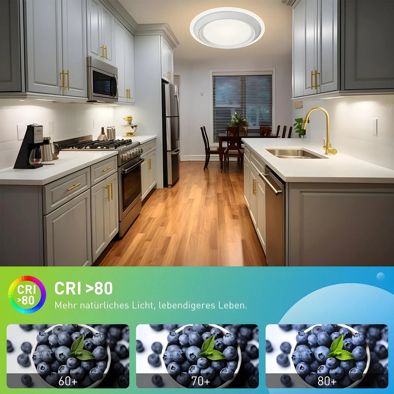 Axyaa Bladeless Ceiling Fan Light Remote Dimmable Bedroom Circulator