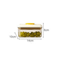 Axyaa Food Storage Box: One-Button Press, Large Capacity, Transparent Container