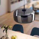 Axyaa Glass Pendant Chandeliers for Dining Room - LED Hanging Ceiling Lights