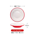 Axyaa Double Color Red White Round Banquet Tableware Hot Pot Dish