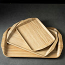 Axyaa Wooden Tray: Kitchen Storage, Cake Bread, Water Cup Holder, Flat Serving Tray