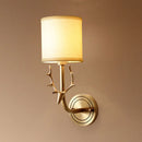 Axyaa Nordic Elk Copper Deer Head Fabric Led Wall Lamp