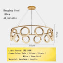 Axyaa Gold Ring LED Pendant Chandelier Ceiling Light Nordic Designer Fixture