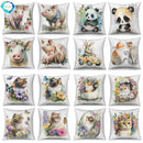 Axyaa Animal Print Decorative Pillowcase for Sofa, Car, Living Room
