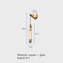 Axyaa Clear Glass Wall Lamp Gold Black Metal Sconce Surface Mount