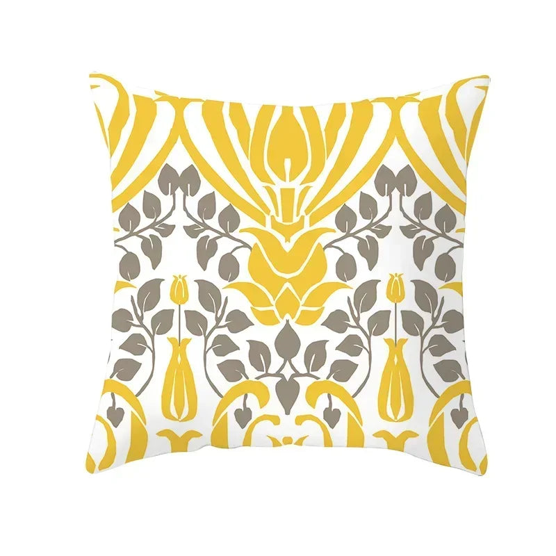 Pineapple Leaf Cushion Cover - Axyaa Summer Yellow Decor Pillowcase