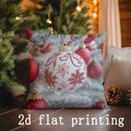 Axyaa Christmas Ornament Pillow Covers for Sofa, Bedroom, Car - Digital Printed Pattern